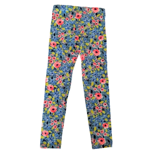 Cat & Jack Girls Colorful Cotton Floral Kids Leggings Size 5T - Picture 2 of 4